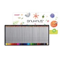 모나미 바우하우스 나무 색연필 12색 24색 36색 48색, $HMN_모나미바우하우스 색연필 48색