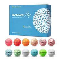 KAEDE 고내구성 고반발 메이플 골프공 12색 귀여운 예쁜 여성골퍼, 12색 세트