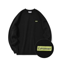 COVERNAT 커버낫 와펜 어센틱 로고 맨투맨 블랙_국내매장정품