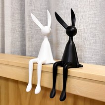 계묘년 미니 토끼 인테리어 장식 카페 소품 개업 집들이 선물, 화이트