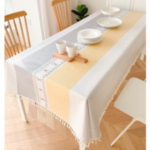 차쿠 KA 북유럽 태슬 식탁보 테이블보 1인용 4인용 6인용, 90*90cm, A타입