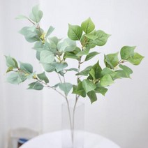 바보사랑 실크플라워 폴리 유칼립투스 조화가지 80cm 인조 나뭇잎 인테리어조화.아티플라자, Green(그린)