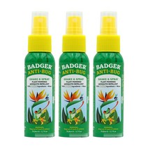 뱃저 안티-버그 쉐이크 ＆ 스프레이 4 fl.oz(118.3ml) Badger Anti-Bug Shake ＆ Spray 4 fl.oz(118.3ml), 79.85ml, 3개