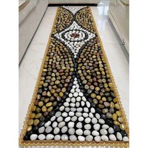 50대아빠생일선물 천연 자갈 발바닥 지압판 지압 매트, 꽃 모양 40x150 cm