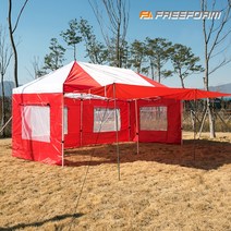 프리폼 캐노피천막 럭셔리 3X6 풀세트 야외 실내 행사용 텐트 포장마차 테라스 바람막이 그늘막 옥상, L타프풀 3X6 베+베