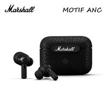 Marshall-MOTIF ANC 블루투스 헤드셋 액티브 노이즈 감소 이어폰 진정한 무선 인이어 IPX5 방수 러닝 5.2 귀마개, [01] Black, 01 Black