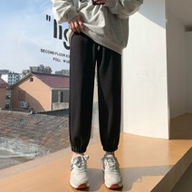 키작은여자옷 145XXS 봄 타입 여성의류 2022 년 그레이 츄리닝바지 8부 조거 트레이닝바지 4540536946, 블랙 9부 (건의 신장 157 -16 S