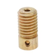GHSHOP 황동 웜기어 휠 웜기어 샤프트 키트 0.5 모듈러스, 구멍 3mm 직경 10mm, 황금, 1개