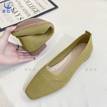 셀럽당 네모난 머리 단화 여자 샌들 바람을 쐬다 연저 컴포트 슈