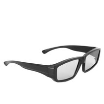 편광 렌즈를 가진 H4 편광 수동 3D 안경 3D 시각 효과 TV/영화/영화의 경우 플래시 3D 없음, 검은 색