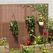 테라스가림막 가림막 난간 기둥 나무 단독주택, 정사각형 격자 180X60