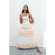 ZARA 자라 봄 걸리쉬 나시 패치 자수 원피스 여 04786064330