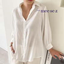 프롬미세즈 프롬미세즈 아이스 반오픈 블라우스_F2SBDBL137