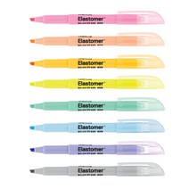 [문구조아] 라인플러스 엘라스토머 탄력 형광펜 마일드옐로우, 2개