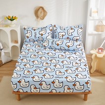 라지킹침대 Winter Bed Cover Polyester Fitted Sheet King Queen Size Bedspread All-around Elastic Rubber Ba, [04] 200x220x25cm 1pcs, [18] 18