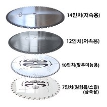 금속절단기날 7 10 12 14인치 컷팅날 원형톱날 팁쏘 금속절단날 알루미늄날 초경톱날, 12인치 저속날 금속용