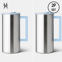 JVR (2P 1SET) 스텐 물병 1.6L 가정용물병, 1600ml, 라벤더+라벤더