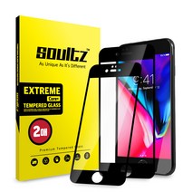 솔츠 아이폰 14 프로 맥스 플러스 미니 13 12 11 X XS 풀커버 강화유리 방탄 액정보호필름 2매, 블랙