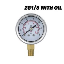 디지털 게이지 버니어 캘리퍼스 켈리퍼스 압력 측정기 정밀 나사 연결 스테인레스 스틸 구리 조인트 넥 인터페이스 직경-119, 0-6bar+03