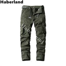 Haberland 남자 사계절 순면 포켓 카고 팬츠 트레이닝바지 작업복바지 골프바지 빅사이즈 HB9501
