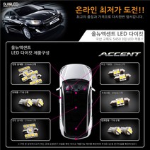 [수엘이디] 엑센트 LED실내등 풀세트, 화이트