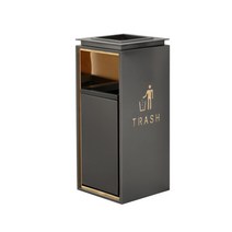 폐건전지수거함 분리수거함 호텔 로비 쓰레기통 수직 상업용 광장, 블랙골드 대형