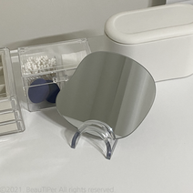 뷰티퍼 감성 화장대거울 웨이브미러 탁상거울 탁상용 메이크업거울 책상 스탠드 사무실 테이블 탁자, (A93) 화이트 드로잉펜