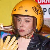 로얄 M139 클래식 오픈페이스 헬멧 레트로 오토바이 바이크 스쿠터 헬멧, XXL, 오렌지(무광)