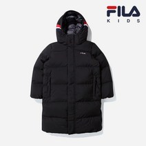 [휠라 슈즈] [공식] 휠라 키즈 헤리티지 롱 패딩 다운 BLACK