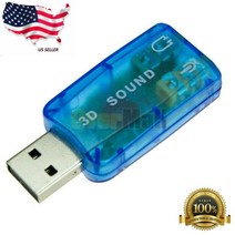 Unbranded/Generic USB 2.0 사운드 카드 외장 5.1 채널 3D 마이크 스피커 가상 오디오 PC 어댑터 101841