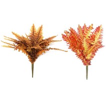 가을 단풍 조화 네프롤레피스 인조 보스톤 고사리 루모라 노무라 펀 부쉬 38cm 2색 택1, 브라운
