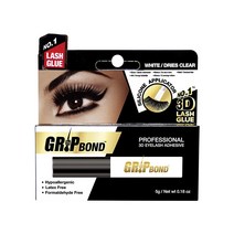 GRIP BOND Latex-Free Eyelash Adhesive White/Dries EBIN NEW YORK Grip Bond Eyelash Adhesive (Paddle, 1