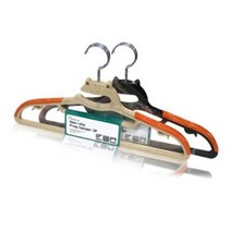 논슬립 프로그 옷걸이 바지걸이 행거, 베이지, 3개