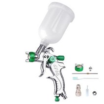 전문 미니 HVLP 스프레이 건 0.81.0mm 노즐 중력 에어 브러시 자동차 페인팅, green 0.8mm JP, green 0.8mm JP