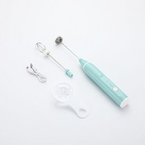 스파이럴 믹서 생크림 영업용 믹서기 휴대용 우유 frother usb 충전식 휴대용 용, 파란색