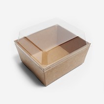더담다 일회용 크라프트 정사각 샌드위치 케이스 대, 1개입, 20개