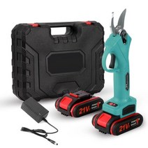 21V 무선 전기 전정 가위 정원 가지 치기 가위 분재 나무 배터리 커터 조경 도구, Blue, CN, 미국