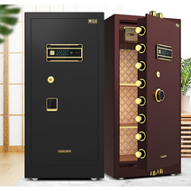 올 스틸 오피스 금고 사무용 가정용 귀중품 보관함, 80CM 고귀한 검은 지문 암호 키 원격 인증