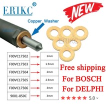 자동차 연료공급 부품 9001-850C 구리 심 F00VC17503 클립 와셔 노즐 BOSCH DELPHI 인젝터용 가스켓, 05 F00VC17505 2.5mm