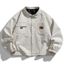 봄 남성 카고 재킷 플러스 사이즈 패션 셔츠 칼라 느슨한 캐주얼 윈드 브레이커 작업 코트