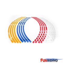 오토바이 휠포인트 데칼스티커, 골드, 1개