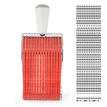 14단 영문+숫자 일체형 넘버링 67x4mm 도장 자동스탬프 자동스템프 고무인 넘버링, 1세트