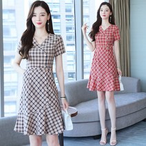 KORELAN 리얼 쇼트 원피스 여성의 허리가 가늘고 짧고 외국 스타 에이징 썸머 스타 요즘 유행하는 스커트