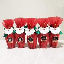 조플라워 크리스마스 간식선물 산타 초코픽, 5개 세트