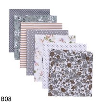 25x25cm 또는 50cm x 코 튼 원단 인쇄 된 천으로 DIY 봉 제 공예 재료에 대 한 손수 패치 워크 바느질 퀼트 패브릭 린넨코튼원단, 08 B08-7Pcs