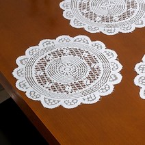 거실 테이블러너 협탁 식탁러너 화이트 레이스러너 F5P