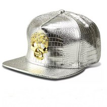 Doitbest-금속 남성 야구 모자 힙합 가죽 해골 달러 유럽 여성 스냅 백 및 여성용 gorras, [01] adults 56-59 cm, [02] A Silver