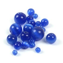 천연 원석 비즈 재료 팔찌 묵주 만들기 [캣츠아이 네이비] 천연석 마노, 4mm