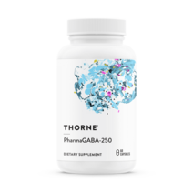 Thorne Research - PharmaGABA-250 - 천연 소스 GABA(감마-아미노부티르산) 보조제 - 마음의 진정 이완 집중 상태 촉진 - 60 캡슐