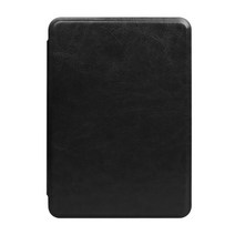 킨들 페이퍼 화이트 11 세대를위한 자동차 수면 웨이크 핸드 스트랩이있는 가죽 덮개, 검은색